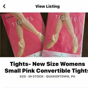 Convertible tights . NWT. Pink. Gaynor Minden Brand